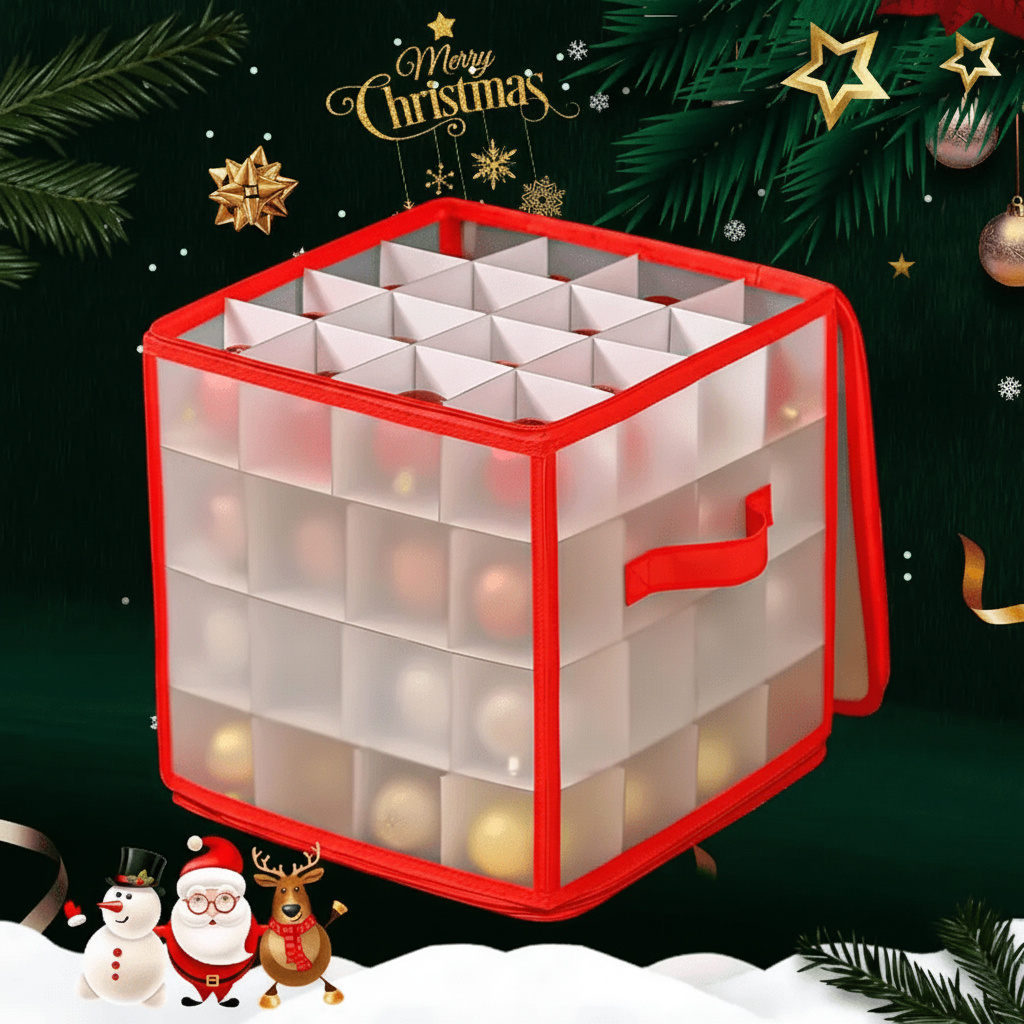 Clear Plastic Organizer for Storing Christmas Decoration Ornaments