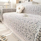 Vintage Style Jacquard Sofa Protector - Soft Microfiber Fabric