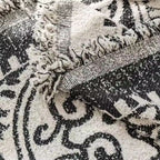 Vintage Style Jacquard Sofa Protector - Soft Microfiber Fabric