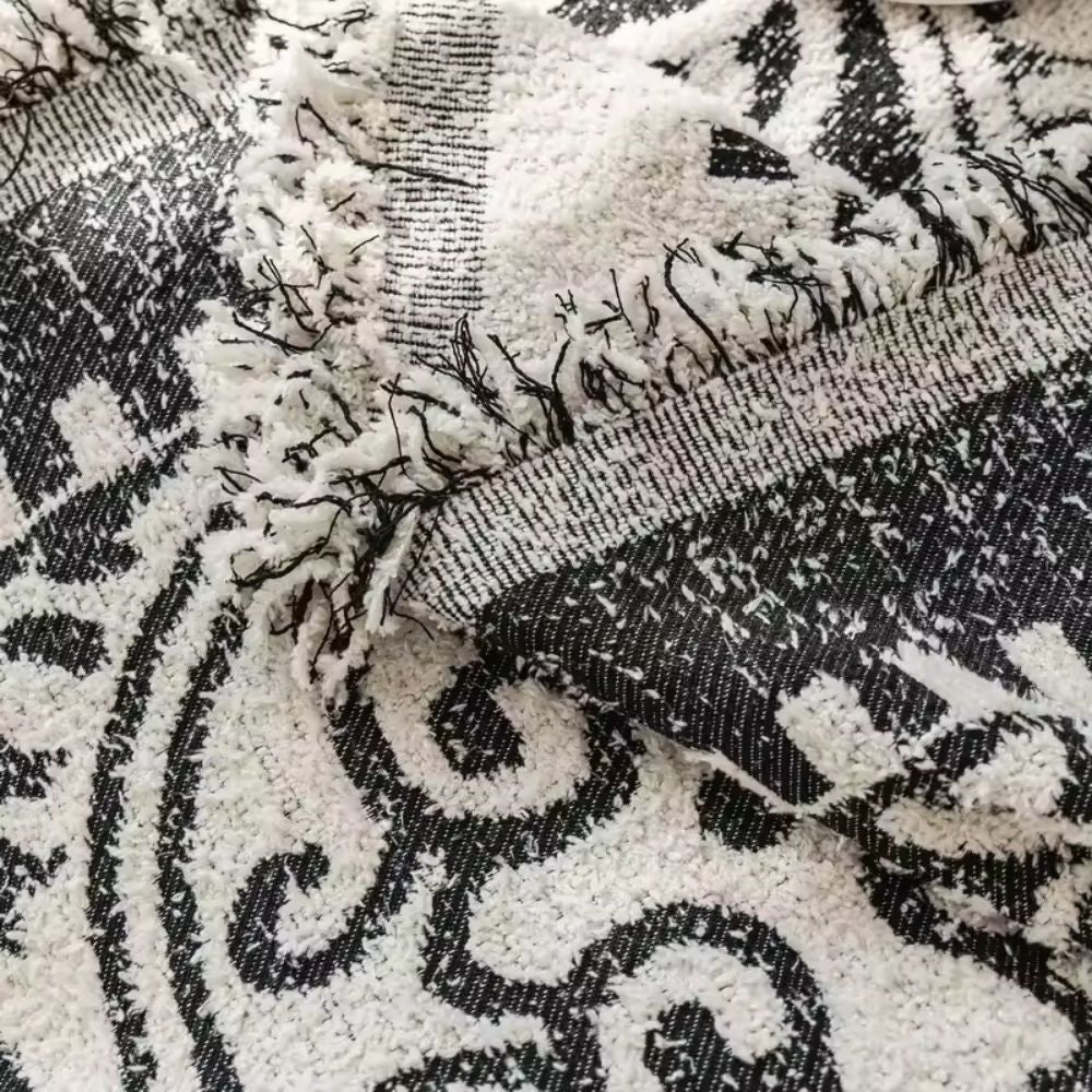Vintage Style Jacquard Sofa Protector - Soft Microfiber Fabric