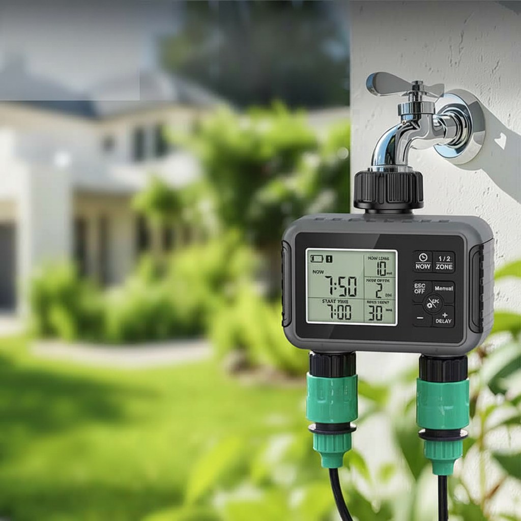 Dual-Zone Timer Oscillating Sprinkler for Efficient Watering
