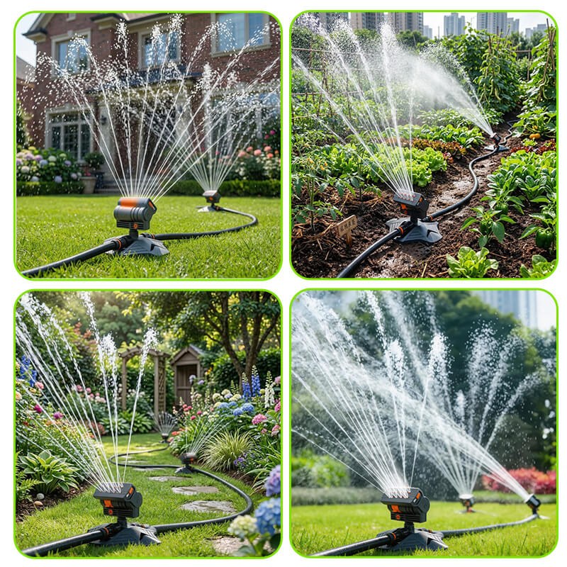 Dual-Zone Timer Oscillating Sprinkler for Efficient Watering