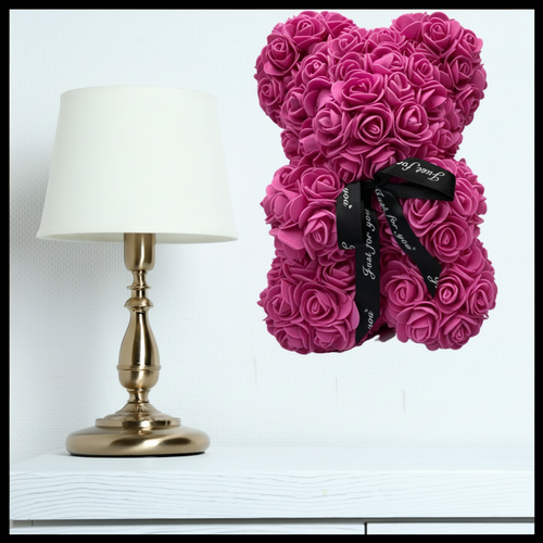 Artificial Flower Teddy Bear - Rose Gift for Mother's Day Decoration