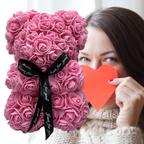 Artificial Flower Teddy Bear - Rose Gift for Mother's Day Decoration