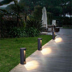Garden Pathway Lighting - Black LED Outdoor Bollard Fixture
