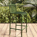 Minimalist Armless Bar Stool for Outdoor Use – Iron Frame for Patio and Garden