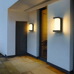 Black Wall-Mounted Outdoor Light with Motion Detection Sensor