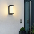 Black Wall-Mounted Outdoor Light with Motion Detection Sensor