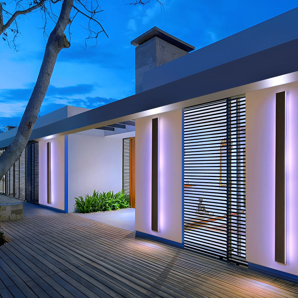 Modern Adjustable Color LED Sconce – Black Outdoor Wall Light, IP65 Rated