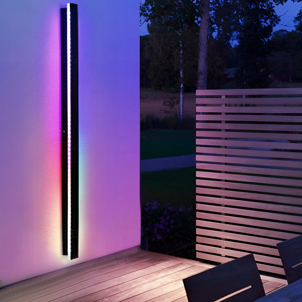Modern Adjustable Color LED Sconce – Black Outdoor Wall Light, IP65 Rated