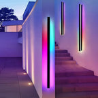 Modern Adjustable Color LED Sconce – Black Outdoor Wall Light, IP65 Rated