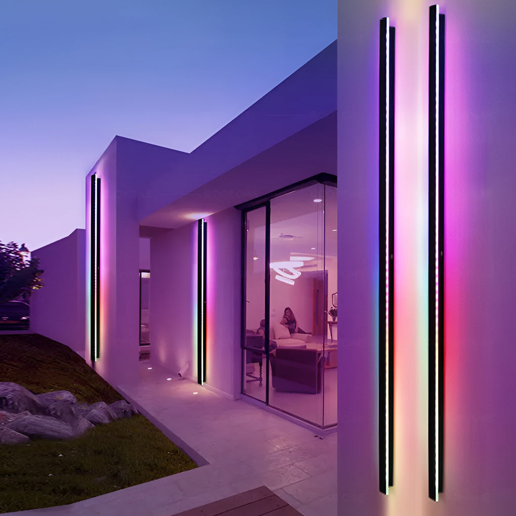 Modern Adjustable Color LED Sconce – Black Outdoor Wall Light, IP65 Rated