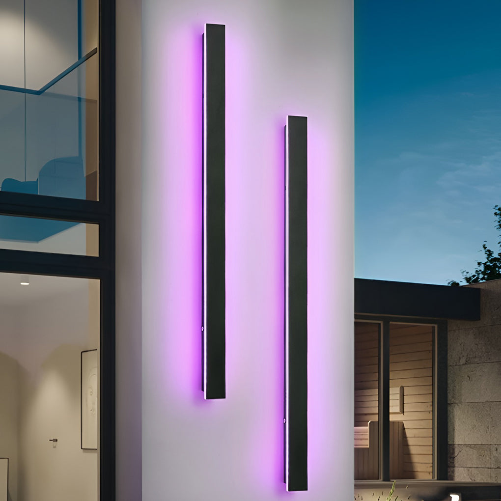 Modern Adjustable Color LED Sconce – Black Outdoor Wall Light, IP65 Rated
