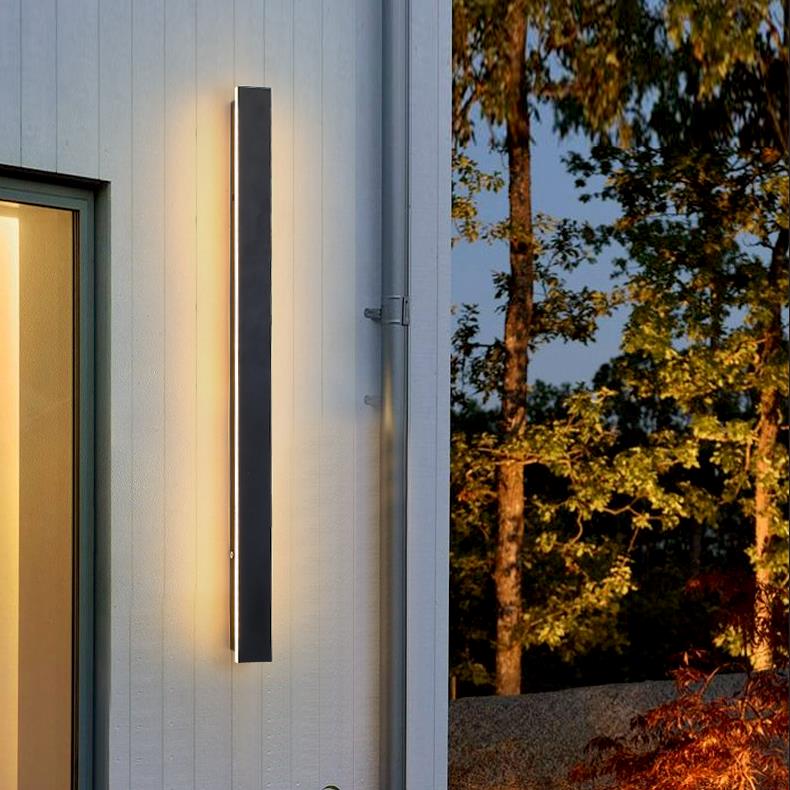 Modern Adjustable Color LED Sconce – Black Outdoor Wall Light, IP65 Rated