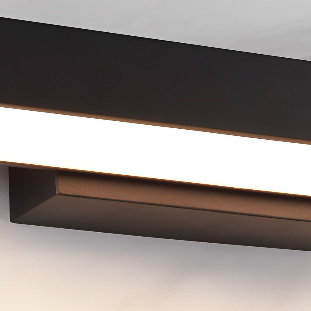 LED Outdoor Sconce with Motion Detection – Black Rectangular, IP65 Rated