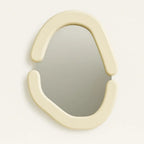 Curved Elegance Wooden Wall Mirror