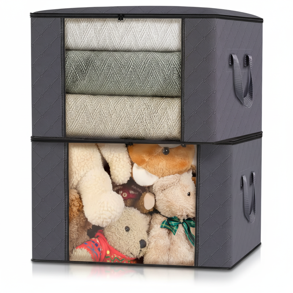 Foldable Fabric Storage Bags for Organizing Large Clothing Items