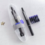Retractable Fountain Pen with Refillable Stainless Steel Ink