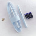 Retractable Fountain Pen with Refillable Stainless Steel Ink