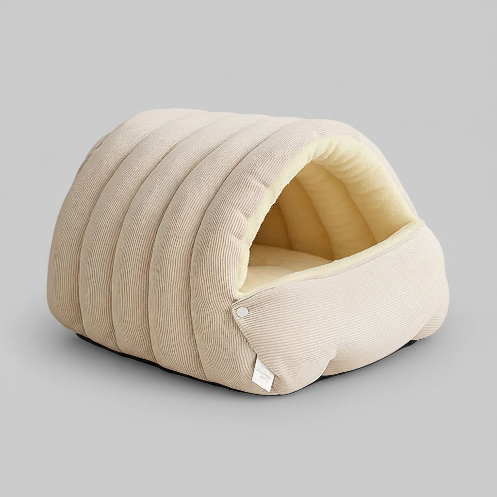 Cozy Indoor Cat Cave Bed - Soft Plush Warm Sleeping House