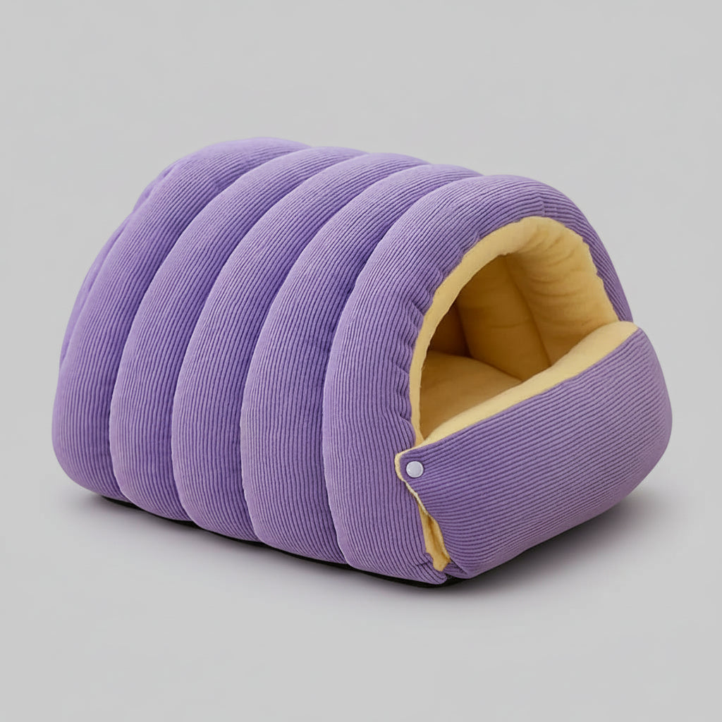 Cozy Indoor Cat Cave Bed - Soft Plush Warm Sleeping House