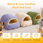 Cozy Indoor Cat Cave Bed - Soft Plush Warm Sleeping House