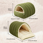 Cozy Indoor Cat Cave Bed - Soft Plush Warm Sleeping House