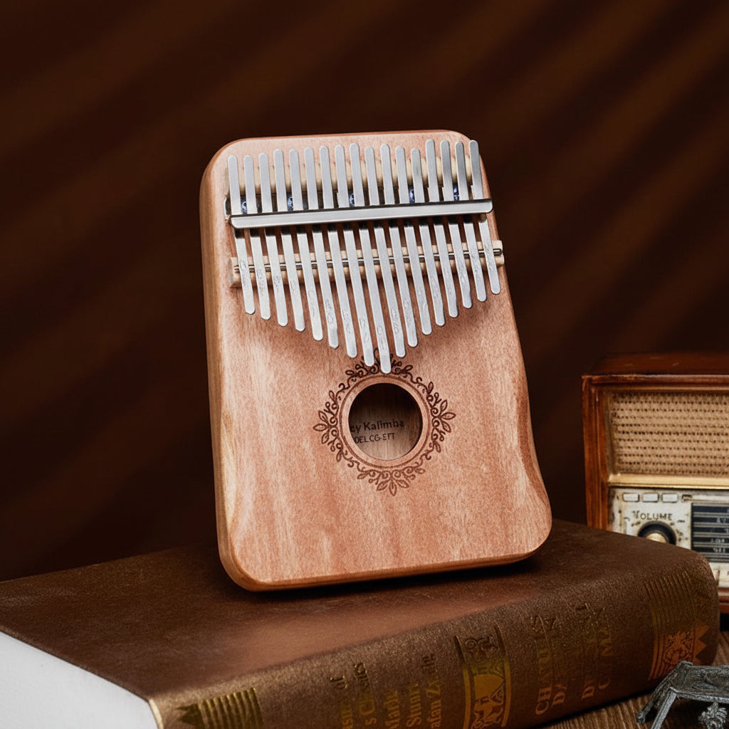 17-Key Mahogany Thumb Piano Kalimba Musical Instrument