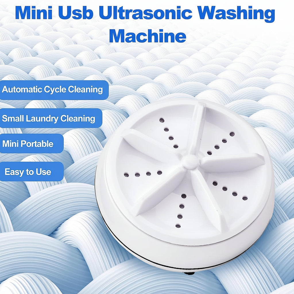Portable Ultrasonic Clothes Cleaner – Mini USB Washing Machine