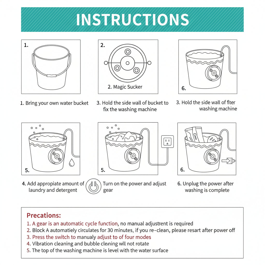Portable Ultrasonic Clothes Cleaner – Mini USB Washing Machine