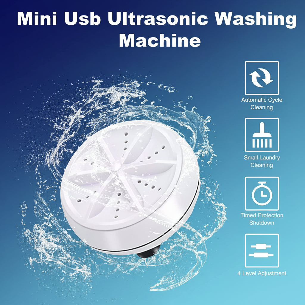 Portable Ultrasonic Clothes Cleaner – Mini USB Washing Machine