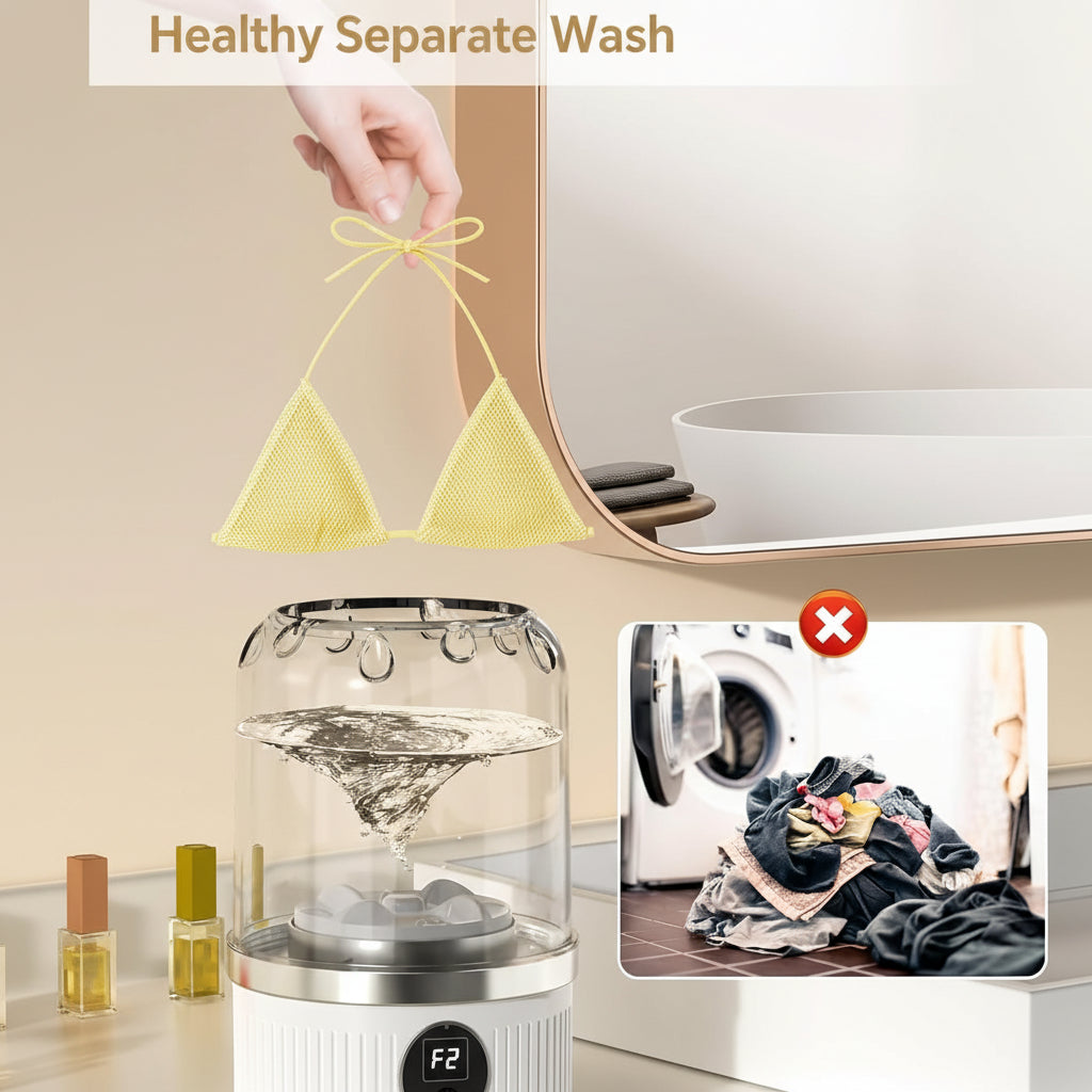 Mini Compact USB Washing Machine for Portable Laundry Cleaning