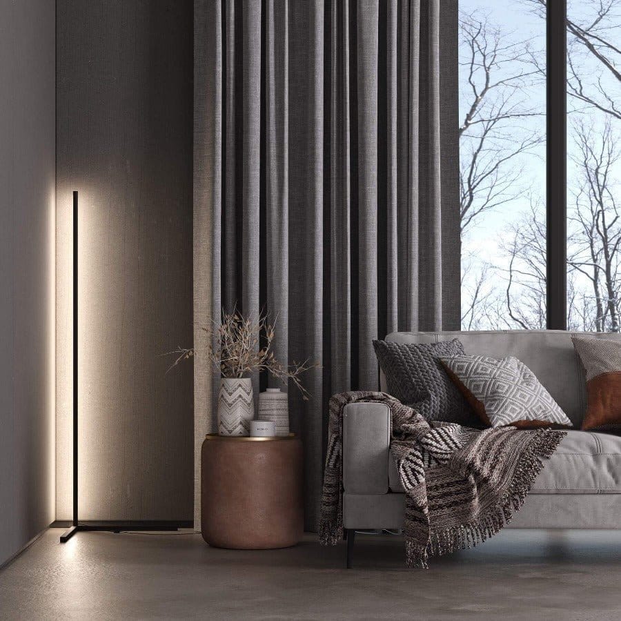 Corner Floor Lamp with Smart Ambient LED Lighting