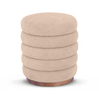 Elegant Sand Paisley Ottoman – Hidden Storage for Footrest and Extra Seating