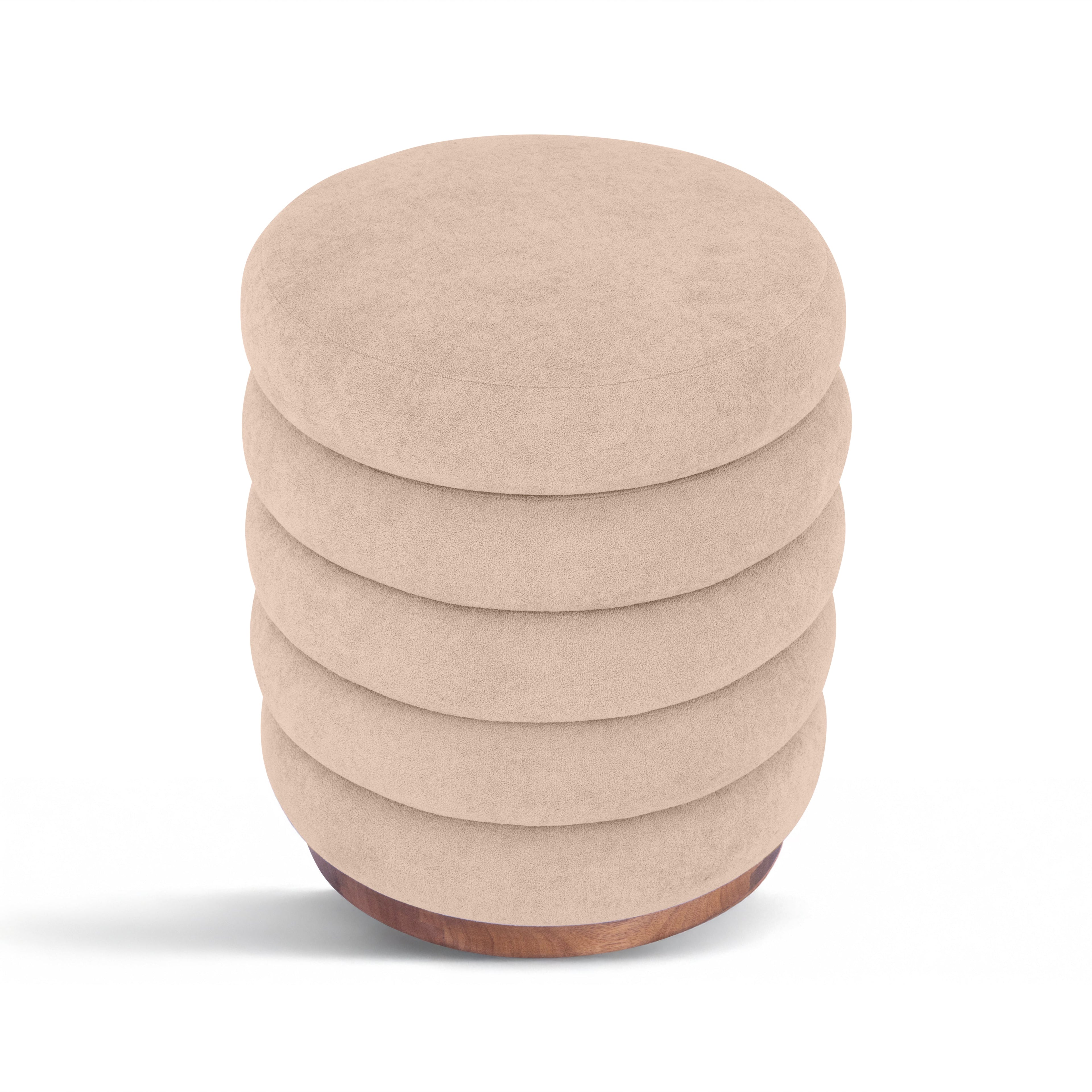 Elegant Sand Paisley Ottoman – Hidden Storage for Footrest and Extra Seating