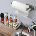 Under-Cabinet Paper Towel Dispenser in Black Stainless Steel