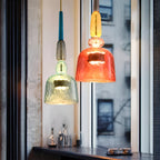 Bell Shade Glass Pendant Light in Pastel Colors
