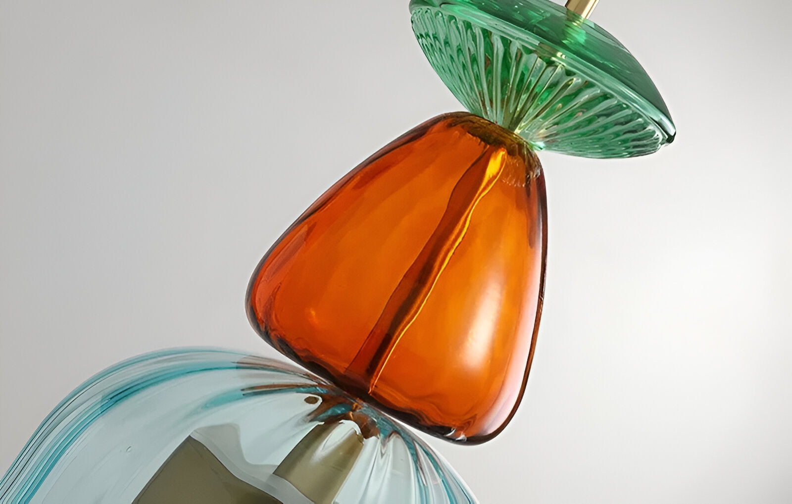 Bell Shade Glass Pendant Light in Pastel Colors