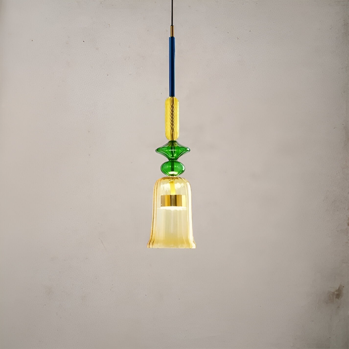 Bell Shade Glass Pendant Light in Pastel Colors