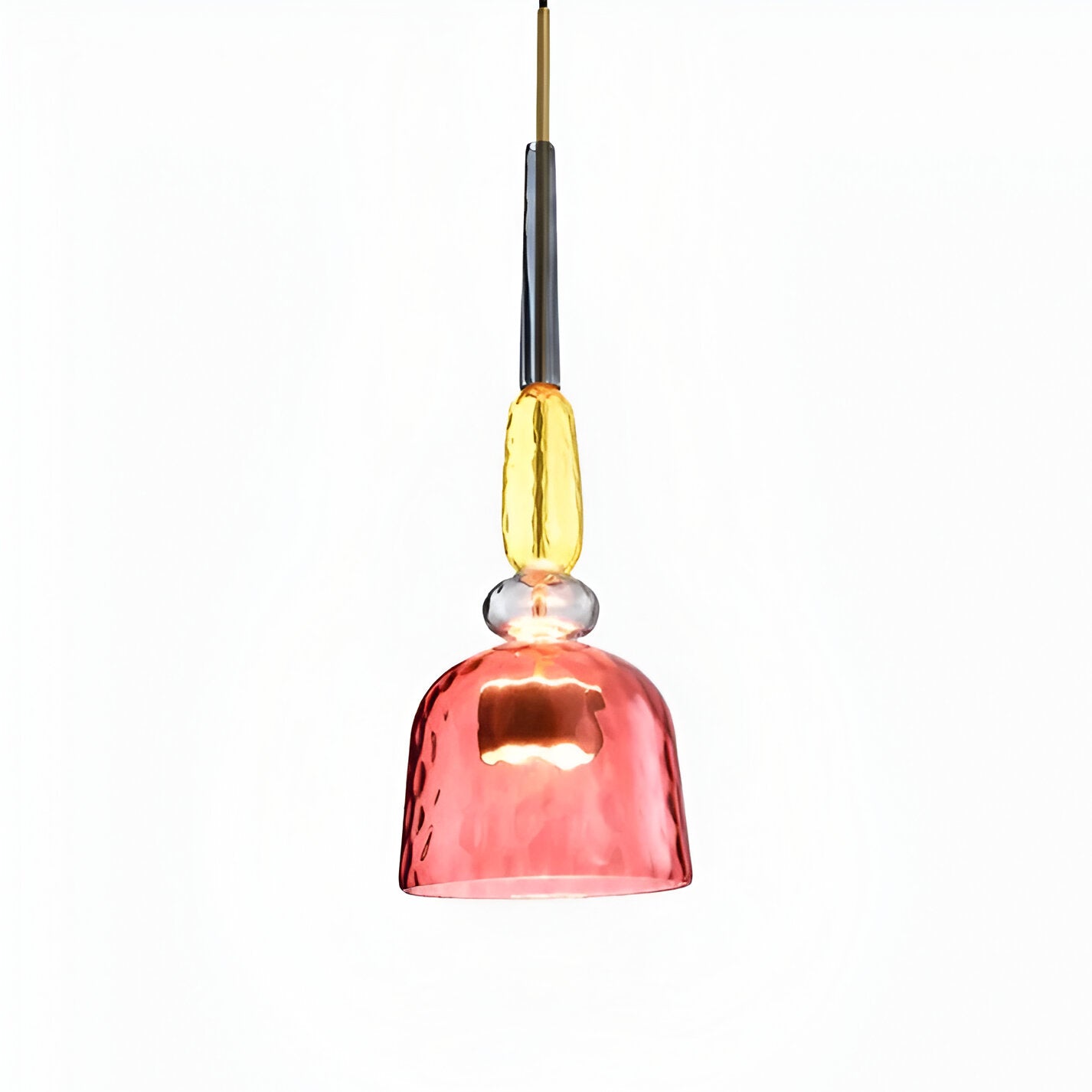 Bell Shade Glass Pendant Light in Pastel Colors
