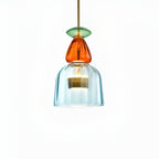 Bell Shade Glass Pendant Light in Pastel Colors