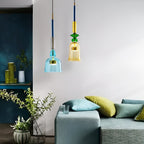 Bell Shade Glass Pendant Light in Pastel Colors