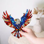 Stained Glass Suncatcher Featuring Patriotic Eagle Wall Decor