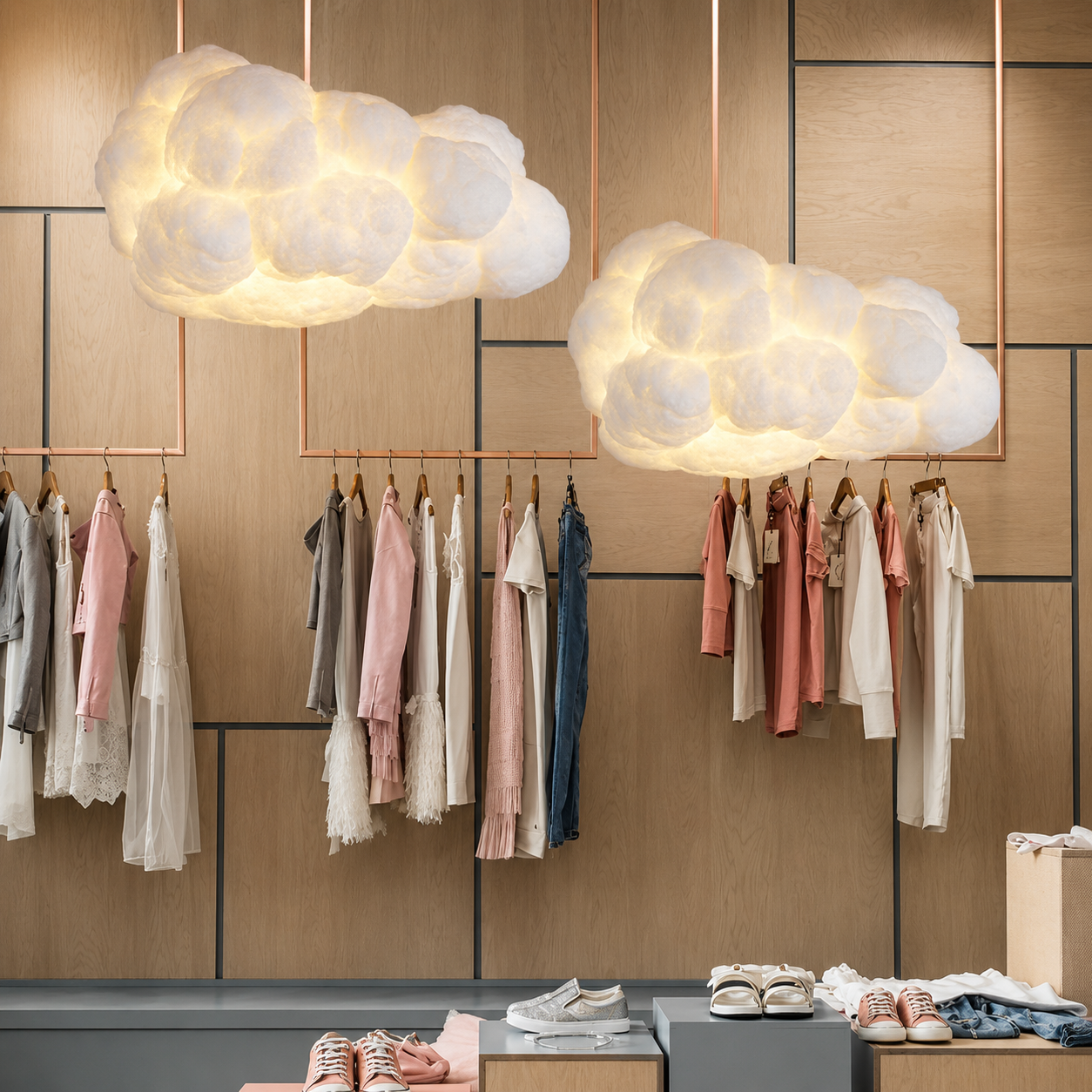 Modern White Cloud Chandelier - Ceiling Pendant Light Fixture