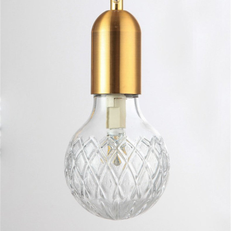 Radiant Elegance: Brass Pendant Light with Crystal Glass Shade
