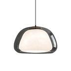 Double Glass Jelly-Shaped Shade Pendant Light Fixture