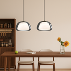 Double Glass Jelly-Shaped Shade Pendant Light Fixture