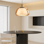 Double Glass Jelly-Shaped Shade Pendant Light Fixture