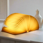 Warm Ambient Light LED Table Lamp – Folding Book Design