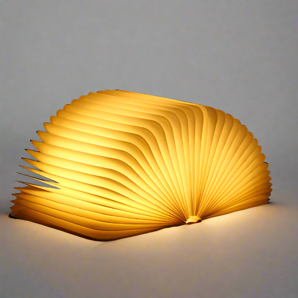 Warm Ambient Light LED Table Lamp – Folding Book Design